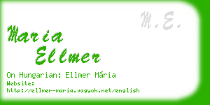 maria ellmer business card